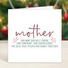 1pc Funny Mother's Day Greeting Card With Envelope, Our Mom Our Best Friend Card, Mom Birthday Card, Mother's Day Gift From Daughter Son, Birthday Gift For Mom, Thank You Card - A - View 3