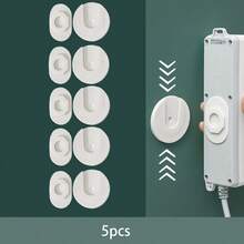 1/5/10pcs Wall Mounted Plug Hook Holder - Self-Adhesive Plug-In Socket Bracket, No Drilling Required, Removable & Reusable, Space-Saving Switch Panel Organizer, Suitable For Kitchen And Bathroom, White Plastic Outlet Cover Fits Most Power Sockets - White - View 13