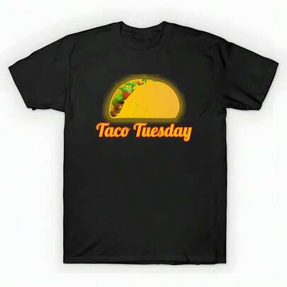 Taco Tuesday by Basement Mastermind T-Shirt unisex de la de algodón puro de alta densidad de 220 g. C-AmiS-eta activa para mujer de - AL-Godón C-AmiS-eta 22135 % aL-Godón que se A-DAPTA a tu día Apto para todo tipo de perS-onas, ya sean mujeres o hombres Tejido duradero de alta C-Alidad apto para todas las estaciones, suave al tacto pero diseñado para durar Tops transpirables Conjuntos de otoño para mujer Conjuntos de vaC-Aciones para mujer Disfraz de Halloween para mujer