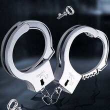 Faux Silver Plastic Handcuffs, Stage Performance Props, Thief Role Play Items, Multipurpose For Daily Use, Fun Party Game Accessories, Holiday Gifts - Multicolor - View 14