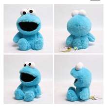 Sesame Street 1个20厘米芝麻街经典艾摩、甜饼怪、大鸟毛绒玩偶，中号柔软填充玩偶，可爱圣诞节生日礼物，英语培训机构道具 - 彩色 - 查看 7