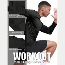 5 Pack Men's Long Sleeve T Shirts Workout Tops For Men Moisture Wicking UPF SPF Sun Protection Tee Shirts Absorbs Sweat Breathable Sports Tops Energetic Multi-Color Workout T Shirts Casual For Football Gym Running Sports - 彩色 - 查看 6