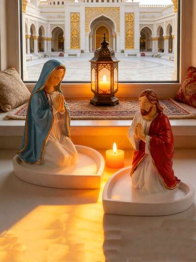 Soporte para rosario de la Virgen María, estante para rosario, decoración del hogar católica, elegante caja de oración del rosario de la Virgen María, regalo religioso, regalo católico, adecuado para dormitorio, sala de estar, decoración de escritorio de oficina, para sala de estar, dormitorio, estudio, fiesta de boda, ambiente festivo, Día de San Valentín, regalo de boda, mejor regalo festivo, decoración de estante de exhibición, decoración de ramas, regalos de cumpleaños, regalos de graduación