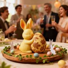 Bunny Sakura Egg Resin Silicone Mold - Easy Release, Reusable, Multi-Purpose Craft Mold For DIY Candle Making, Epoxy Resin, Clay & Plaster Decor, Ideal For Handmade Enthusiasts And Seasonal Gift Projects - Mould - View 2