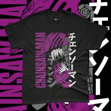 Denji - Chainsaws Man | Unisex Anime Classic Crew T-Shirt - Black - View 1