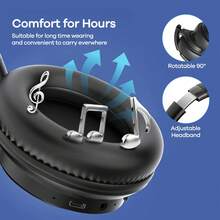 REMAX 降噪无线耳机，轻盈舒适，配备蛋白皮耳罩、可调节头带、40mm驱动单元带来沉浸式音效、3种EQ模式、19小时续航时间及有线模式，运动耳机，游戏耳机 - RB-100HB - 查看 5