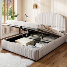Bed Bases & Foundations - White+ Charcoal + Upholstered + 140cm*200cm - View 3