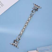 1 Set Butterfly Rhinestone Heart Compatible With Apple Watch 38/40/41/42/44/45/46/49mm, Suitable For Apple Watch Series 11/10/9/8/7/6/5/4/3/2/1/SE - Multicolor - View 6