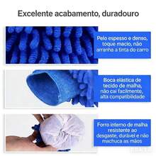 Chenille Microfiber Glove For Car Wash And Cleaning, Multipurpose, Durable - 3 miếng - Xem 2