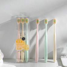 3pcs/8pcs Set Convex Wide Head Soft Bristle Toothbrushes, Deep Cleaning For Adults & Couples, Home & Travel Use - Multicolor - View 9
