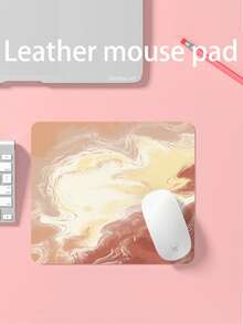 1 件装，大理石纹 PU 皮革鼠标垫，2 毫米厚，小型办公桌面垫，适合学生/游戏玩家/笔记本电脑用户，防水防滑。 - 紅色 - 查看 8