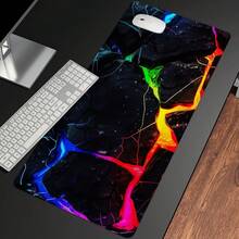 1 Peça Mouse Pad de Jogo Neon - Mouse Pad de Jogo Neon Lightning Grande Antiderrapante, Estampa Impressa em HD - Tapete de Teclado Estendido para Casa, Escritório, Esportes Eletrônicos, Jogos de PC - Múltiplos Tamanhos Disponíveis Fácil de Limpar e Lavar, Ideal para Casa, Escritório, Local de Trabalho, Sala de Jogos e Dormitórios; Perfeito para Suprimentos de Volta às Aulas, Presentes de Férias para Namorados e Namoradas, Acessórios de Escritório, Suprimentos de Escritório, Tapetes de Mesa e Mouse Pads. - A - Visão 7