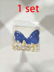 12pcs/Set 3D Hollow Butterfly Wall Stickers, Fridge Magnets, Wall Decor Stickers, Cake Decorations, Wedding Decorations, Living Room Home Decor, Gender Reveal Party Decorations, Bedroom Decor, Christmas Decorations, Halloween Decorations - Multicolor - View 14