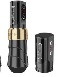 Máquina Para Tatuaje Profesional Rotativa Tipo 2 Baterías - Negro - Ver 10