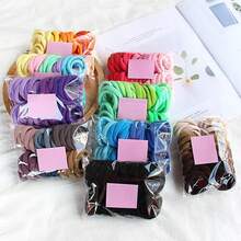 Brown 40-Pack, Seamless Thickened Cloth Scrunchies Women Elastic Rubber Band Hair Ties Hair Accessories Women - A2-Nâu 40 - Xem 2