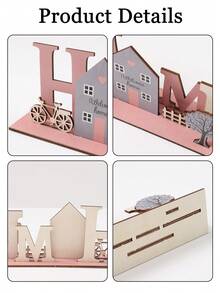 1set Wooden Baby Room Decorative Ornaments, Rustic Wooden Letter HOME Decor, Creative Wooden Craft, English Letter Home Decoration, Office, Living Room, Baby Bedroom Decor, Ideal Gift For Friends, Loved Ones, Perfect For Home, Holiday Parties,Home Decor,Baby Shower Gift,Gender Reveal Gift - Wooden Home - View 12