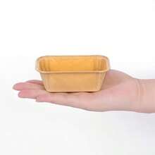 50个带凹槽的长方形迷你玛芬烘焙杯，可堆叠防漏，适合烘焙 - 彩色 - 查看 5