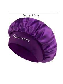 Customizable Silk Sleep Cap With Name, Satin Sleep Cap With Customized Name, Personalized Hair Cap With Name, Customizable Ladies Beauty Cap, Valentine's Day Customized Gift, Ladies Headband, Curling Silk Sleep Cap, Large Size Sleep Cap, Customized Bridesmaid Gift, Bridal Party Gift, Wedding Gift, Birthday Gift, Teacher Gift, Party Favor, Bridal Shower Gift, Mother's Day Gift, Best Friend, Mom, Wife, Girlfriend - Multicolor - View 10