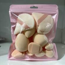 12 Pcs Makeup Sponge Blender Sponges For Liquid, Cream, And Powder, Make Up Sponges For Foundation Powder Puff Face Triangle Face Makeup Puff Wet Dry Dual-Use (Purple) - 膚色12件套裝 - 查看 8