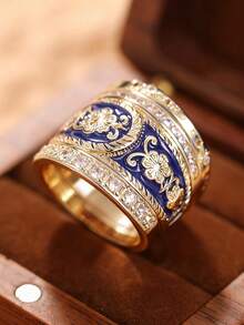 1枚女士精美戒指，适合婚礼、订婚、周年纪念派对、情人节礼物 - 1# - 查看 6