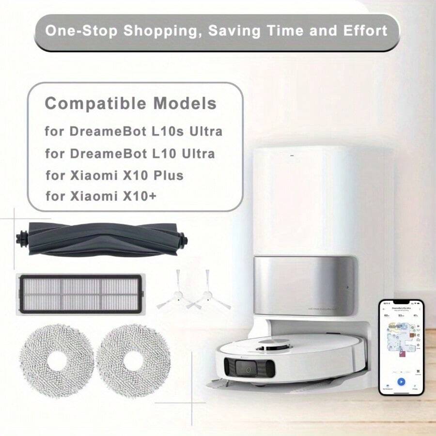 15pcs Replacement Parts For Robot Vacuum Cleaner, Compatible With Roborock L10 Ultra/L10S Ultra, Mijia X10 Plus/X10+
