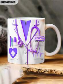 Cốc cà phê gốm sứ cá nhân hóa dành cho bác sĩ/chuyên gia y tế với tên/chức danh - Thiết kế chủ đề y tế (ống nghe và...) - Quà tặng tùy chỉnh cho bác sĩ, y tá, sinh viên y khoa - Rửa tay, cốc tái sử dụng được dùng trong bệnh viện/phòng khám. - nhiều màu - Xem 6