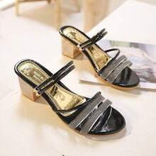 Sandalias de tacón alto para mujeres - Negro - Ver 2
