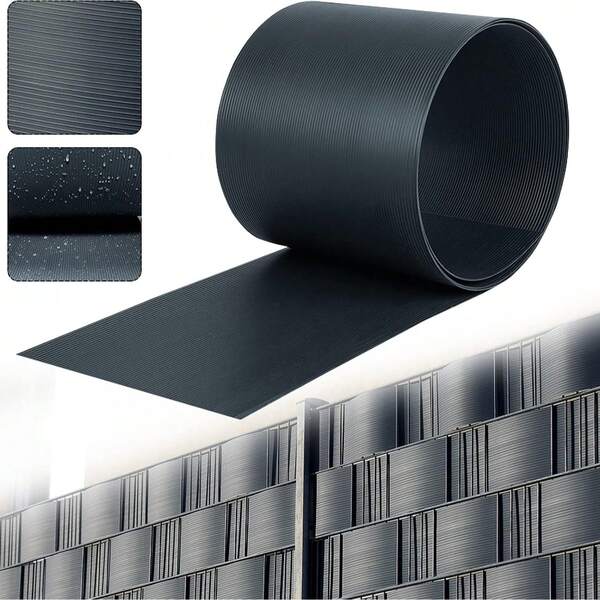 10 Rigid PVC Privacy Screen Strips, Windproof, Double Wire Fence For Garden Or Balcony.