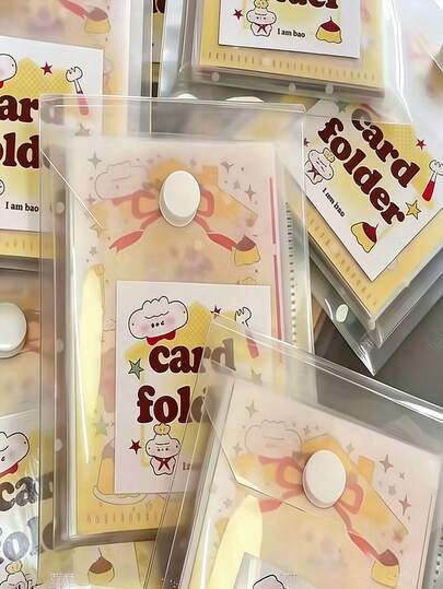 Bolsas de regalo transparentes con pegatinas, bloc de notas con botón oculto vertical, tarjetas fotográficas, bolsas de regalo con pegatinas, exposición de fotos, almacenamiento de papelería, diseño minimalista, estética minimalista, textura suave, plástico duradero, bolsa multiusos, almacenamiento de postales, organización del hogar, suministros de oficina