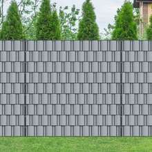 10 Rigid PVC Privacy Screen Strips, Windproof, Double Wire Fence For Garden Or Balcony. - Light Grey - View 8
