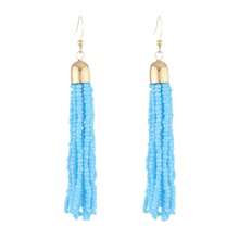 1Pair Retro  Hand-Beaded Earrings, Bohemian Colorful Tassel Seed Bead Jewelry For Women Daily Wear Festival Fashion Accessory - 綠色 - 查看 5