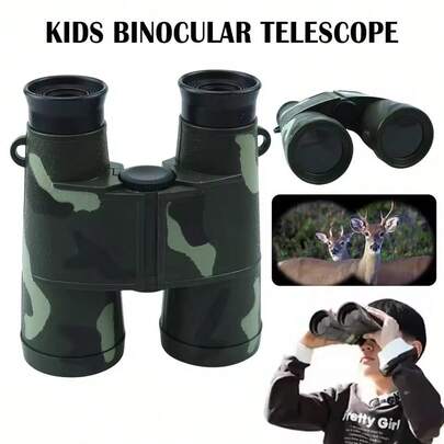 1pc Camouflage Style Binoculars For Shockproof Toy Telescope Ideal For Watching Hiking Educational Outdoor Activities