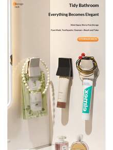 4个浴室毛巾夹，简约壁挂式洗面奶和牙膏收纳架，厨房抹布和手套整理架，时尚简约风格壁挂式橡胶手套挂钩，塑料材质 - 彩色 - 查看 10