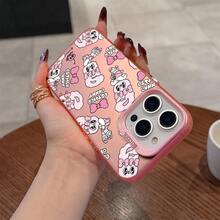 かわいいバニーのスマホケース、 16、15、14、13、12、11 Pro Max、X、XR、XS Max、8、7 Plusに適したマットなアンチドロップバックカバー払いき。 - 半透明のパウダー - チェックする 6