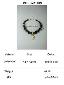 imoli 1件复古波西米亚风涤纶手工编织绳吊坠小鱼项链，适合中东、海滩、派对、珠宝礼品 - 彩色 - 查看 9