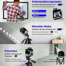 Nivel Láser Autonivelante 5 Líneas Nivelador Con Trípode - Tipo de Enchufe A USA (110-127V) - Ver 4