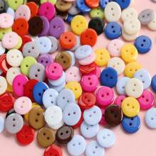 200pcs 1.2-1.5cm Mixed Color Small Flower Buttons, Suitable For Sewing, Knitting And Other Handicrafts; Colorful Resin Flower/Heart/Round/Star Shaped Double Hole Pink Sewing Buttons, Suitable For Clothing; Decorative Plastic Accessories, Suitable For Sewing, Clothing Accessories, Gifts, DIY Crafts, Scrapbooking, Handmade Sewing, Knitting, Dolls, Etc. - Multicolor - View 7