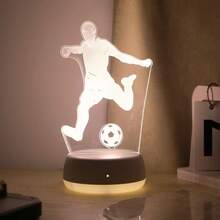 1pc Modern Style Football Multicolor Night Light, Suitable For Desktop Decoration Lamp In Various Room Types - Home Decor, Adding Holiday Atmosphere, Perfect Gift Choice For Birthday Party And Festivals, Interesting Design, Football Fan Gift, Compact Design, Decorative Lamp, Ambient Lighting, Room Decor - Play Soccer - View 12