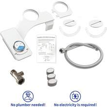 1pc Compact, Multifunctional Cold Water Bidet Sprayer With Key And Knob - Detachable - Space Saving (Dual Retractable Nozzles) - White - View 15