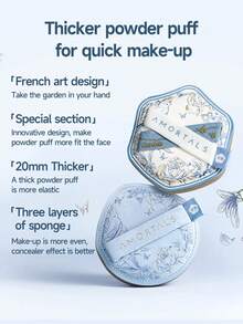 Amortals Bộ 2 bông mút trang điểm + 2 hộp đựng, dụng cụ trang điểm thuộc dòng Artistic Garden, bông mút hình lục giác dày dặn màu xanh nhạt hình kẹo bông, nhỏ gọn, thích hợp cho người mới bắt đầu, chuyên gia trang điểm, quà tặng, hẹn hò, đám cưới, Giáng sinh, Halloween, Lễ Tạ ơn, tốt nghiệp, sinh nhật, ngày lễ, Y2K, thương hiệu, trang điểm, làm đẹp, tiệc tùng, bãi biển, du lịch, cắm trại, trường học, lễ kỷ niệm, trang trí, cosplay cô gái hoa hồng, mỹ phẩm cao cấp, quà tặng, du lịch, đồ rẻ tiền, đồ dùng cần thiết khi đi du lịch. - Màu xanh nhạt - Xem 4