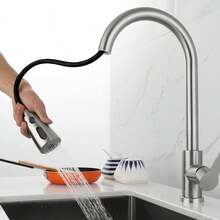 1PC 360 Degree Rotating Stainless Steel Kitchen Faucet, Easy To Clean Without Dead Corners - A - View 6