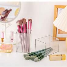 1pc 3-Compartment Acrylic Pen Holder, Perfect For Desk Organization, Suitable For Students And Office Use, As A Multi-Functional Storage Solution. - Multiple Styles - View 8