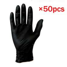 50/100pcs Disposable Black Household Nitrile Gloves, Waterproof, Waterproof, Super Elastic, Suitable For Car Repair, Beauty, Hairdressing, Tattooing, Barbecue, Food Preparation, Cleaning - One Size Fits All - View 14