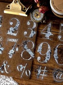 30张/包复古蕾丝拼贴贴纸，创意美学装饰贴纸，适用于剪贴簿、DIY手工、礼品、个性化日记、学校用品、趣味贴纸、Kindle剪贴簿用品 - 3.聽雪落 - 查看 7