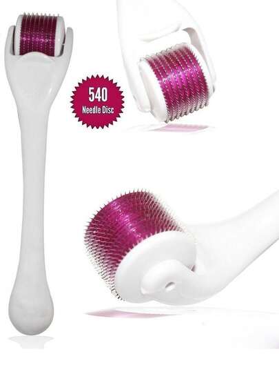 Manual Derma Roller 0.25mm For Hair & Beard, Microneedling Roller 540 Titanium Needle Roller Beard Face Body Scalp Derma Roller For Men Women