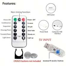 USB Powered LED Remote Control Curtain Lights, 8 Modes, Fairy Lights Suitable For Christmas, Valentine's Day, Halloween, Ramadan, Birthday, Bedroom, Gifts, Holiday Parties, New Year, Atmosphere Decoration Lighting - USB Curtain Light - View 12
