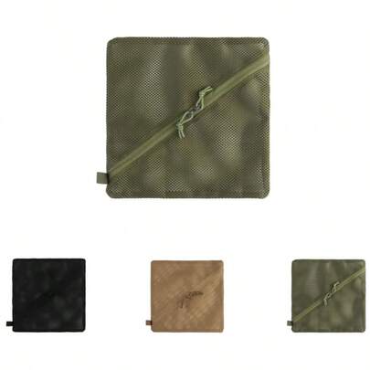 1PC Tactical Mesh Pouch Insert, Modular Utility Admin Pockets Travel Organizer EDC Zipper Pouch