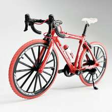 Alloy Mini Racing Car Bicycle Model - Die-Cast Metal - Realistic Details - Perfect Collectible Or Christmas/Halloween Gift - Multicolor - View 1