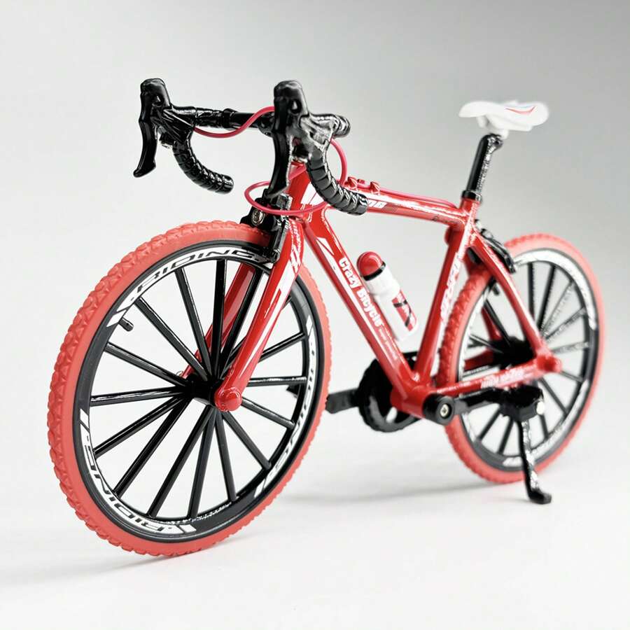 Alloy Mini Racing Car Bicycle Model - Die-Cast Metal - Realistic Details - Perfect Collectible Or Christmas/Halloween Gift - Multicolor - View 1