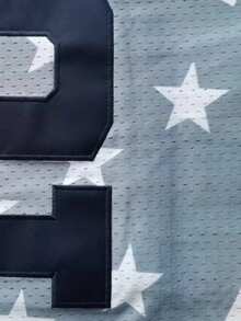 Áo thun nam không tay cổ chữ V thêu logo bóng rổ, màu đen, kiểu dáng thường ngày, thích hợp cho các buổi tiệc hoặc thể thao. - trắng - Xem 5